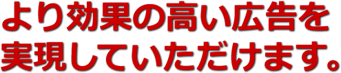 より効果の高い広告を実現していただけます。